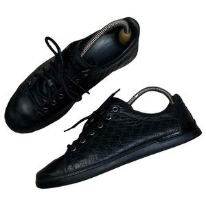 Gucci Monogram Leather Low Top Sneakers Shoes